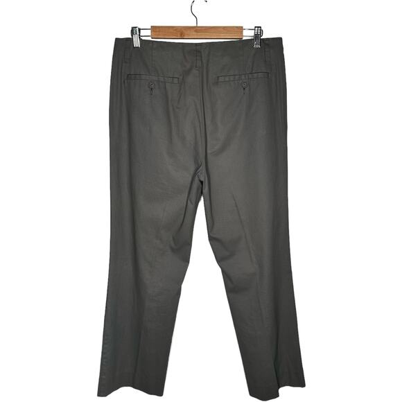 ARMANI EXCHANGE Cotton Chino Flat Front Pants Straight Classic Green Smoke 33 - Picture 2 of 10